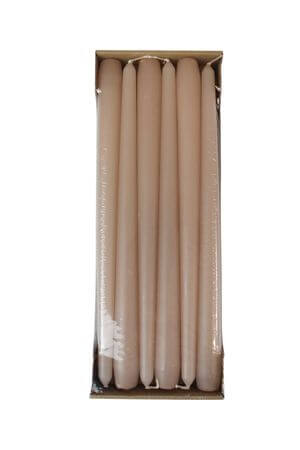 Rózsaszín kónikus gyertyák 12db 30cm