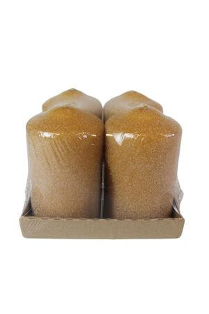 Arany színű jeges adventi gyertyák 4db 10cm