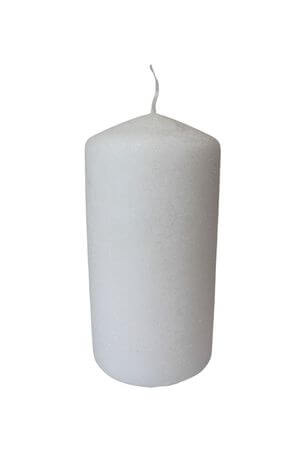Fehér jeges gyertya 14cm