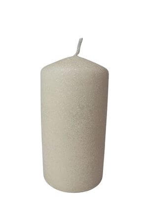 Krémszínű jeges gyertya 14cm