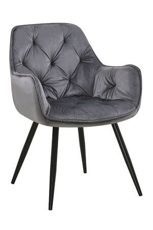 Sötétszürke bársony étkezőszék 85cm