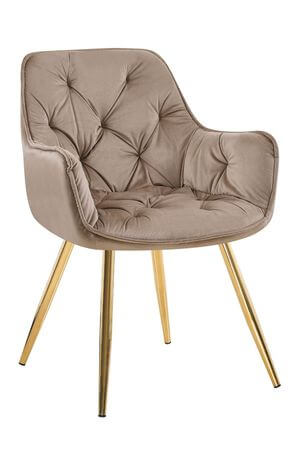 Barna-szürke bársony szék 85cm