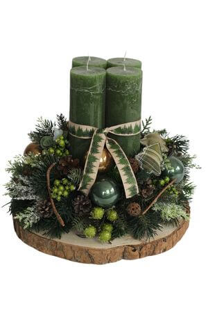 Natur adventný svietnik na stôl 30cm