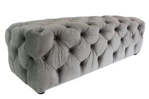 Szürke bársony ottomán EDWARD 129cm