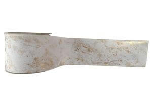 Bielo zlatá ozdobná stuha 6cm x 10m