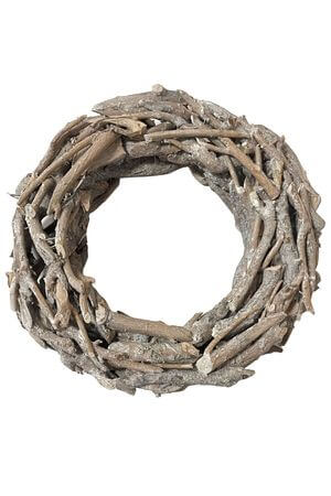 Hnedý prírodný veniec 40cm