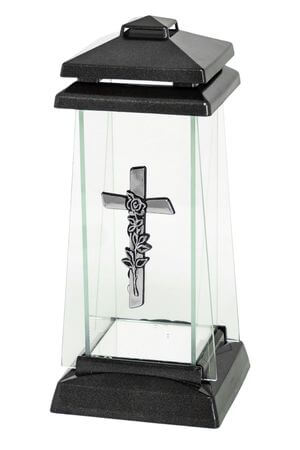 Strieborný kahanec na hrob Kríž 27cm