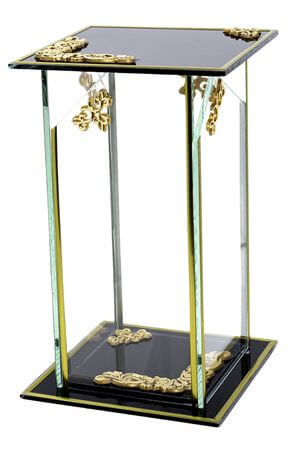 Čierno zlatý luxusný kahanec na hrob Kaplnka 24cm