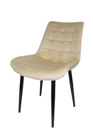 Krémová zamatová stolička 83cm