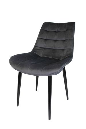 Sivá zamatová stolička 83cm