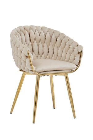 Krém-arany bársony szék LUX 84cm