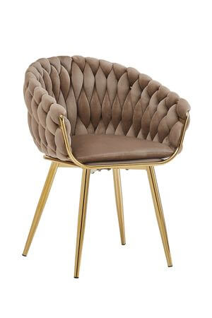 Barna-arany bársony szék LUX 84cm