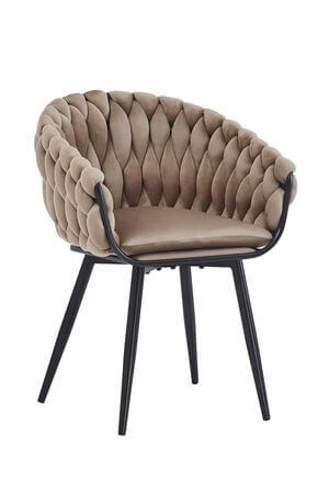 Barna-fekete bársony szék LUX 84cm