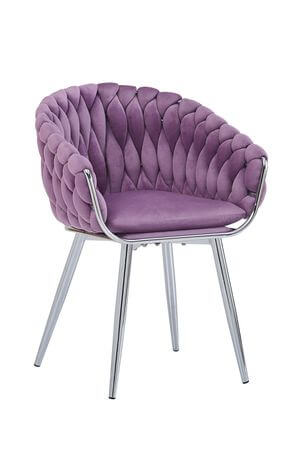 Lila-ezüst bársony szék LUX 84cm