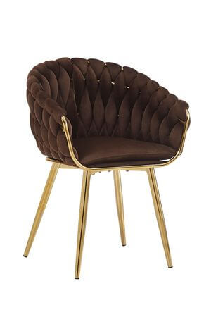 Sötétbarna bársony szék LUX 84cm