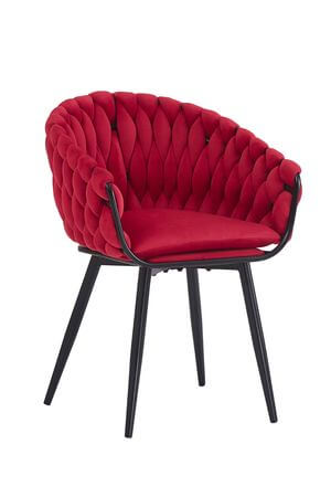 Piros-fekete bársony szék LUX 84cm