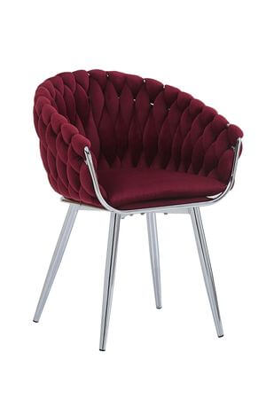 Bordová zamatová stolička LUX 84cm