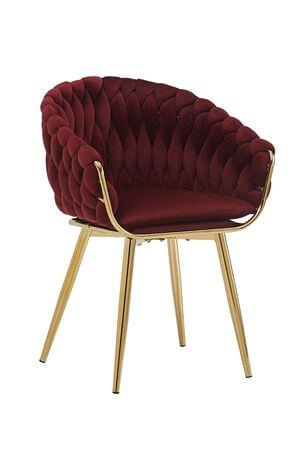 Bordó-arany bársony szék LUX 84cm