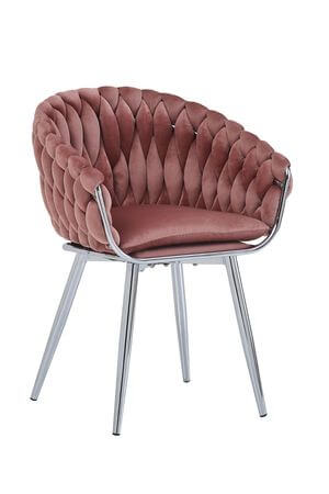 Antik rózsaszín bársony szék LUX 84cm