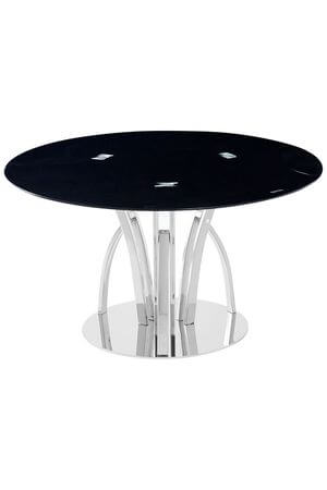 Čierno strieborný konferenčný stôl CHIC 90cm