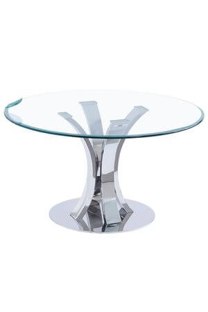 Strieborný konferenčný stôl PARIS 90cm