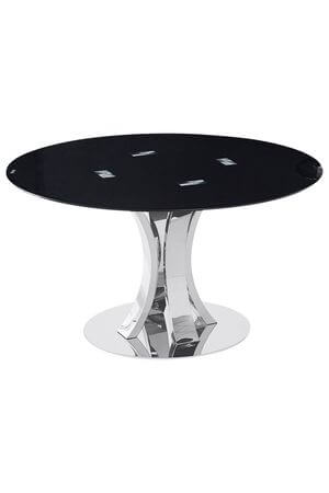 Čierno strieborný konferenčný stôl PARIS 90cm