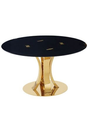 Čierno zlatý konferenčný stôl PARIS 90cm