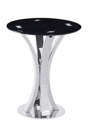 Čierno strieborný príručný stolík PARIS 45cm