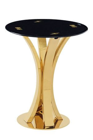 Čierno zlatý príručný stolík PARIS 45cm