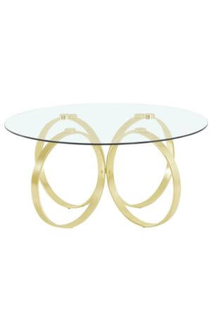 Zlatý konferenčný stôl GLAMOUR 90cm