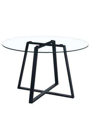 Čierny sklenený jedálenský stôl MODERN 120cm