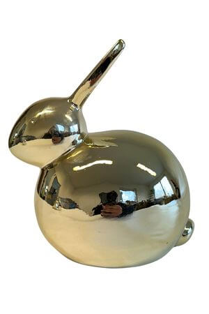 Zlatý porcelánový zajac 18cm