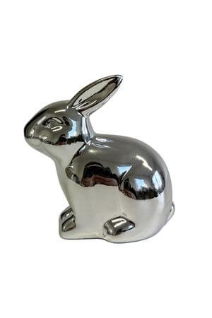Strieborný porcelánový zajac 9cm