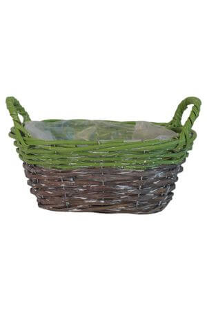 Barna-zöld kosár 24cm