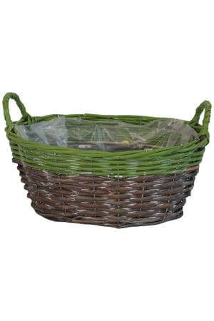 Barna-zöld kosár 32cm