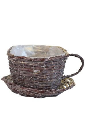 Rattan csésze alakú virágcserép 17cm
