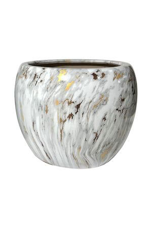 Arany-fehér kerámia virágcserép 30cm