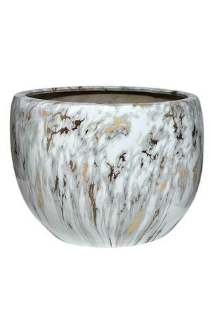 Arany-fehér kerámia virágcserép 29cm