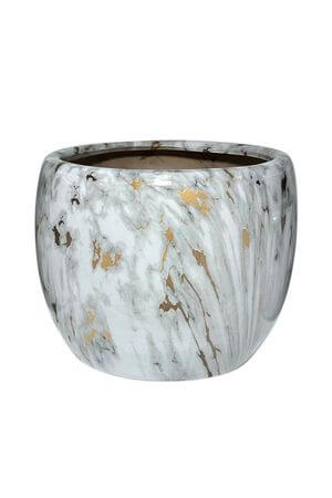 Arany-fehér kerámia virágcserép 24cm