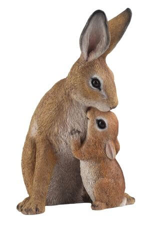 Hnědá velikonoční zaječí rodinka 29cm