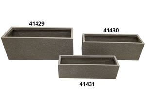 Hnedý kvetináč v kameninovom dizajne hranatý 70cm