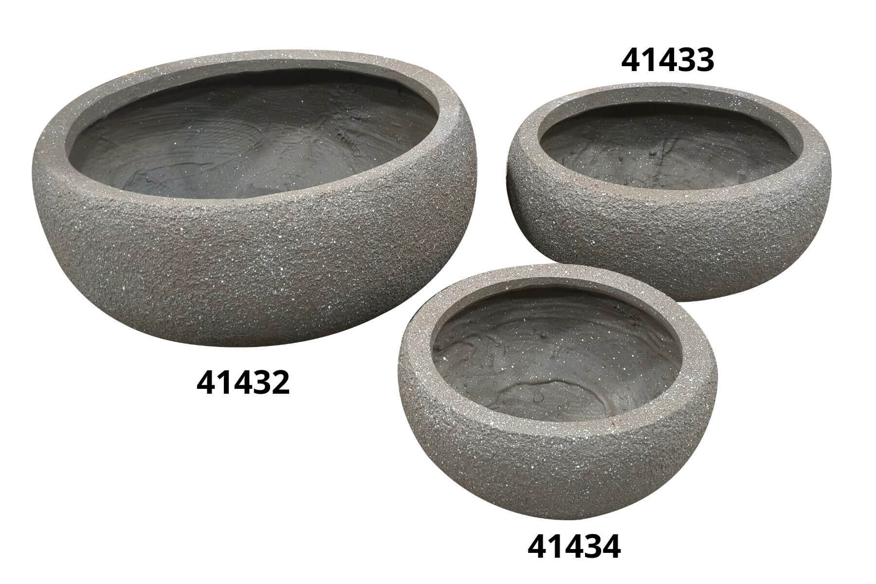 Hnedý kvetináč v kameninovom dizajne nízky 30cm