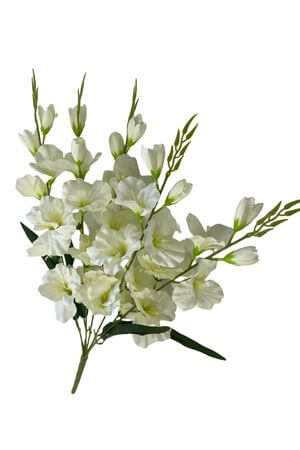 Krémová umelá kytica gladiol 67cm