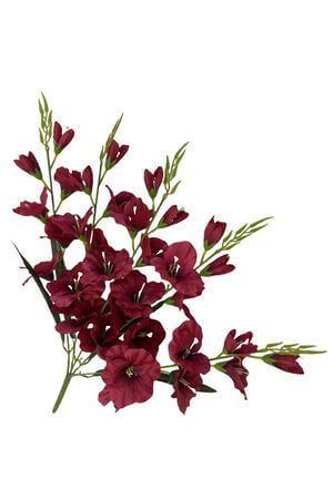 Bordová umelá kytica gladiol 67cm