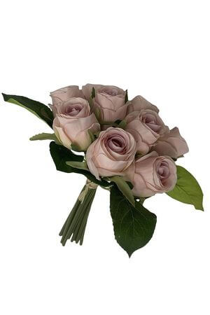 Ružová umelá kytička ruží 22cm