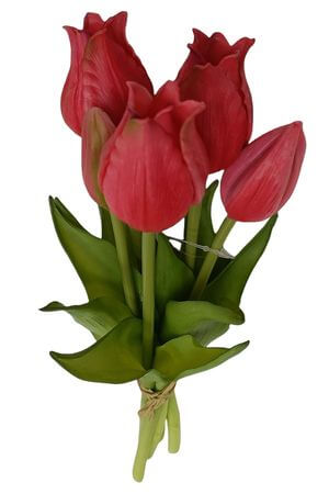 Ružová umelá kytica tulipánov 25cm