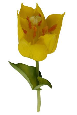 Žltý umelý tulipán 24cm