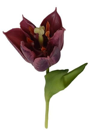 Fialový umelý tulipán 24cm
