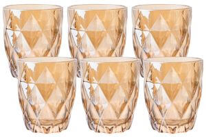 Jantárové sklenené poháre 6ks 270ml