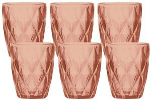 Oranžové sklenené poháre 6ks 270ml